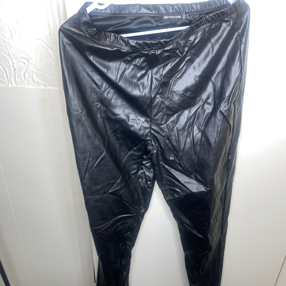 Prettylittlething faux leather club pants .